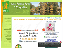 Tablet Screenshot of mfr-la-clayette.com